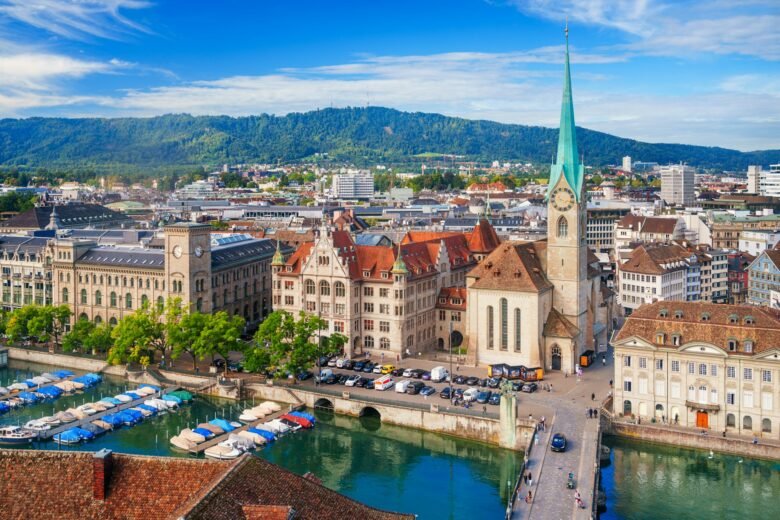 Zurich, Switzerland Cityscape on the Limmat River